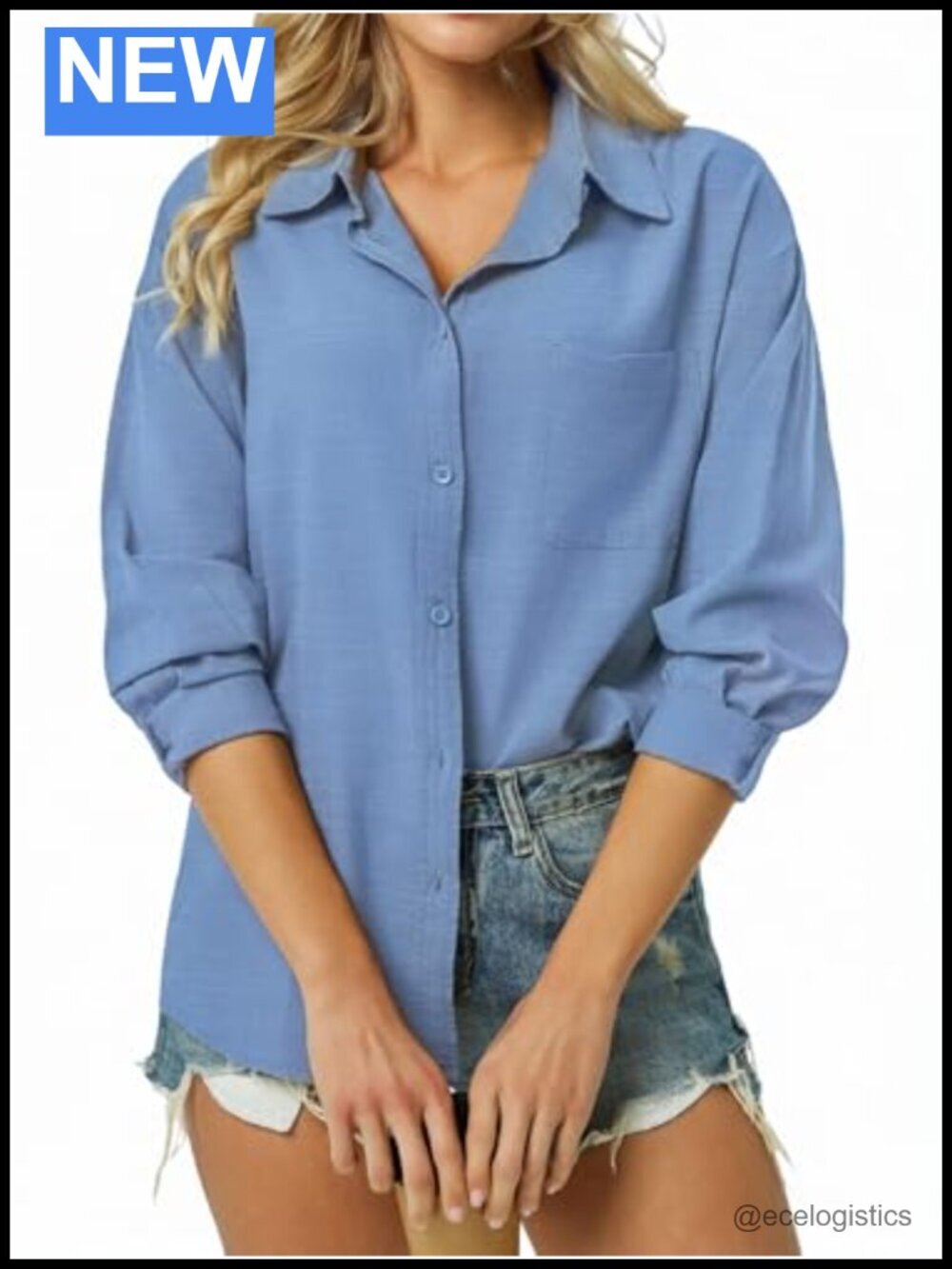 Cotton Linen Long Sleeve Button Down Shirts with Pockets Casual Work Blouses